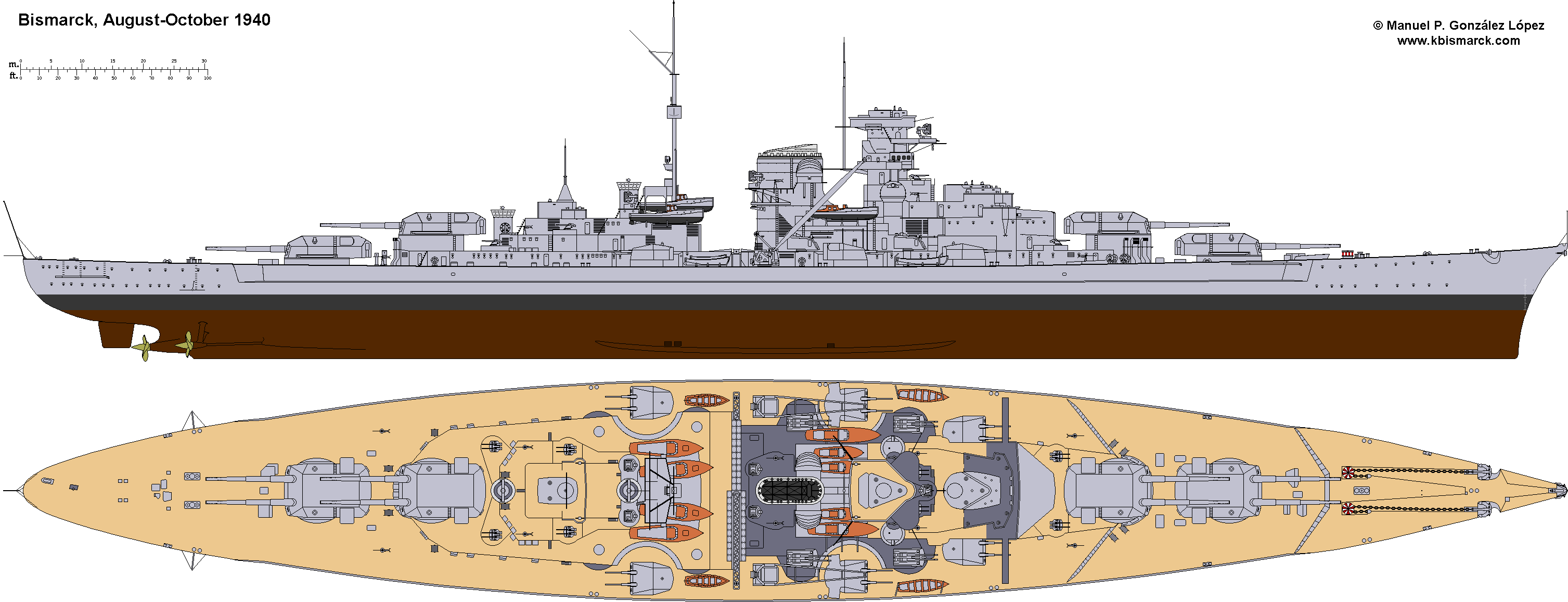 Battleship Bismarck Blueprints