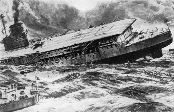 HMS Courageous Sinking