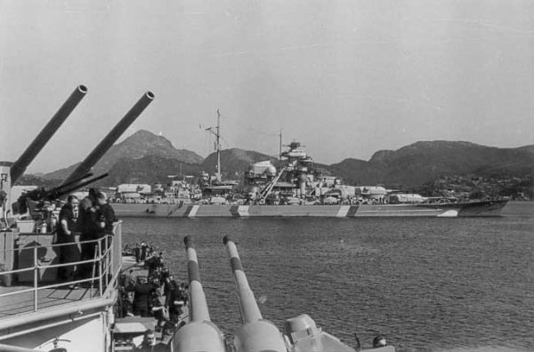 The Bismarck in the Grimstadfjord