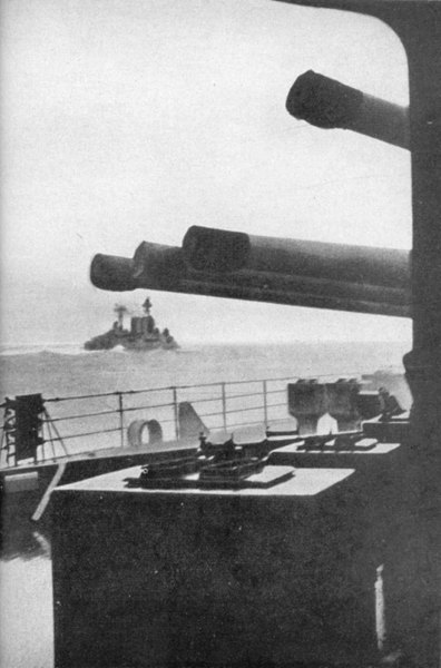 HMS Hood into battle
