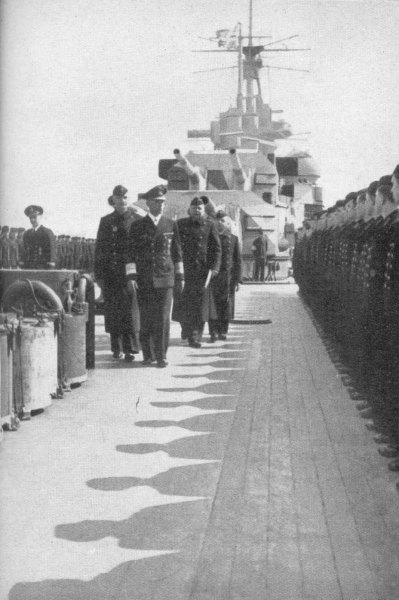 Lütjens Inspecting the Prinz Eugen