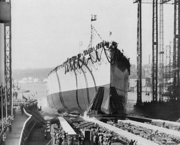 Launching of the battleship Bismarck