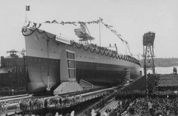Launching of Battleship Scharnhorst