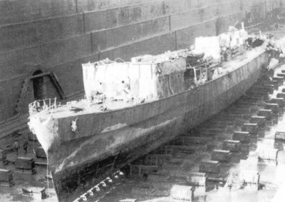 Torpedo boat T3 dry dock