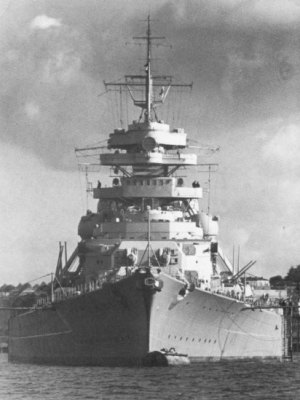 Bismarck anchored in Kiel