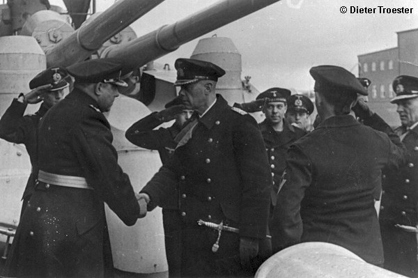 Admiral Lütjens aboard Hipper